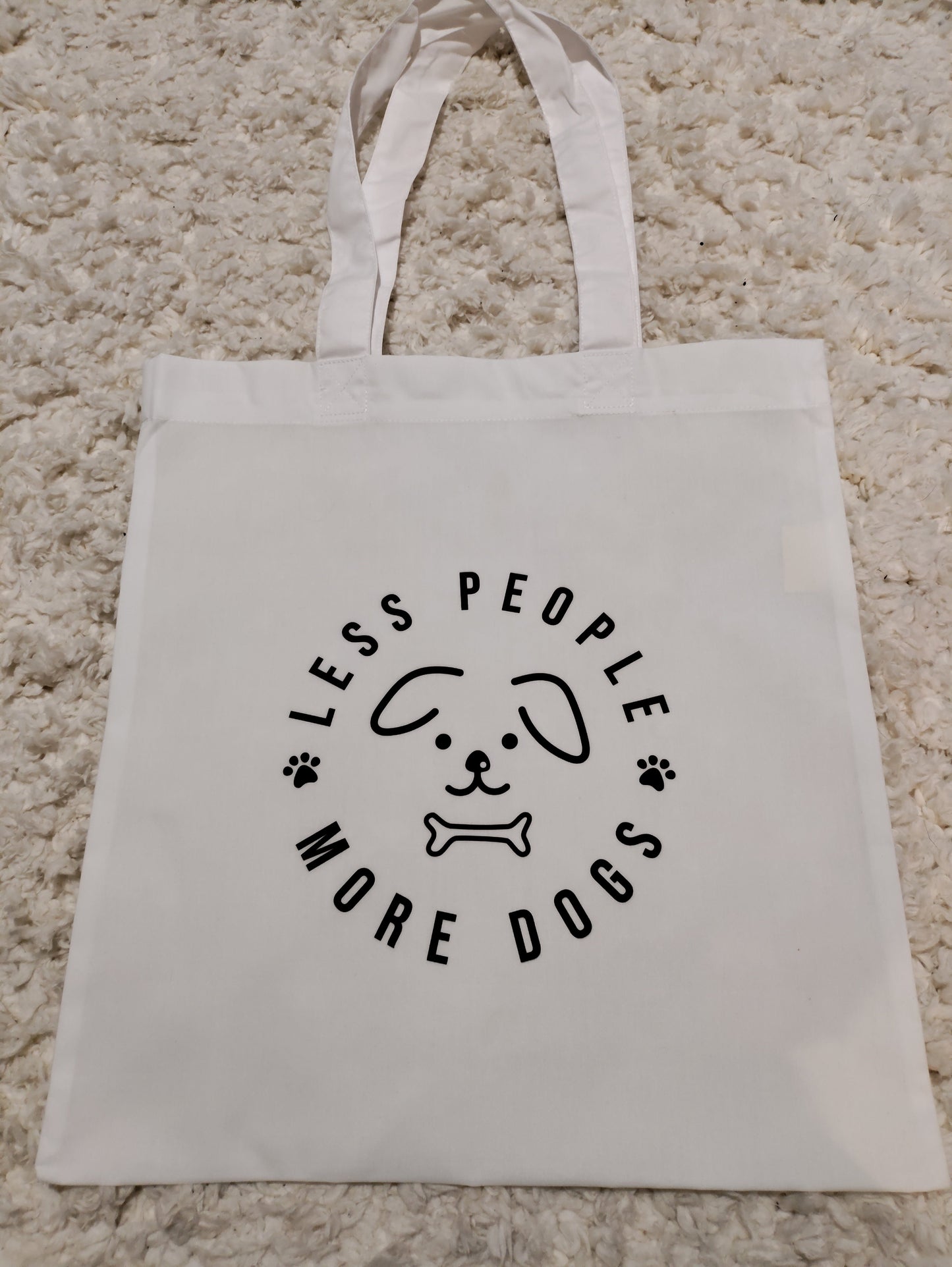 Less People More Dogs Tote Bag