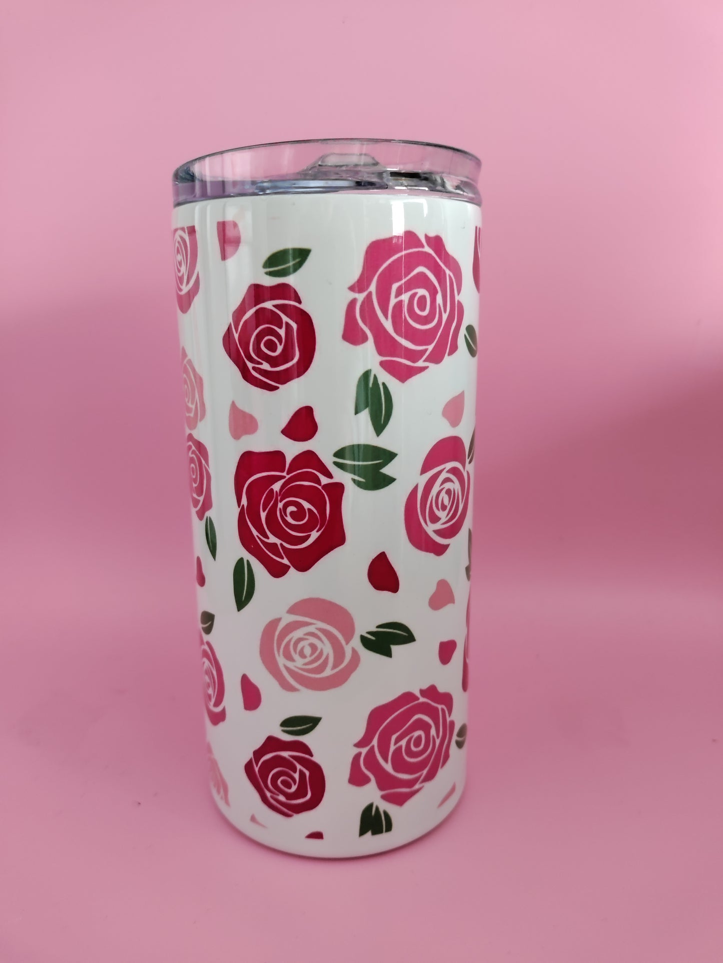 Pink Rose 16oz Stainless Tumbler