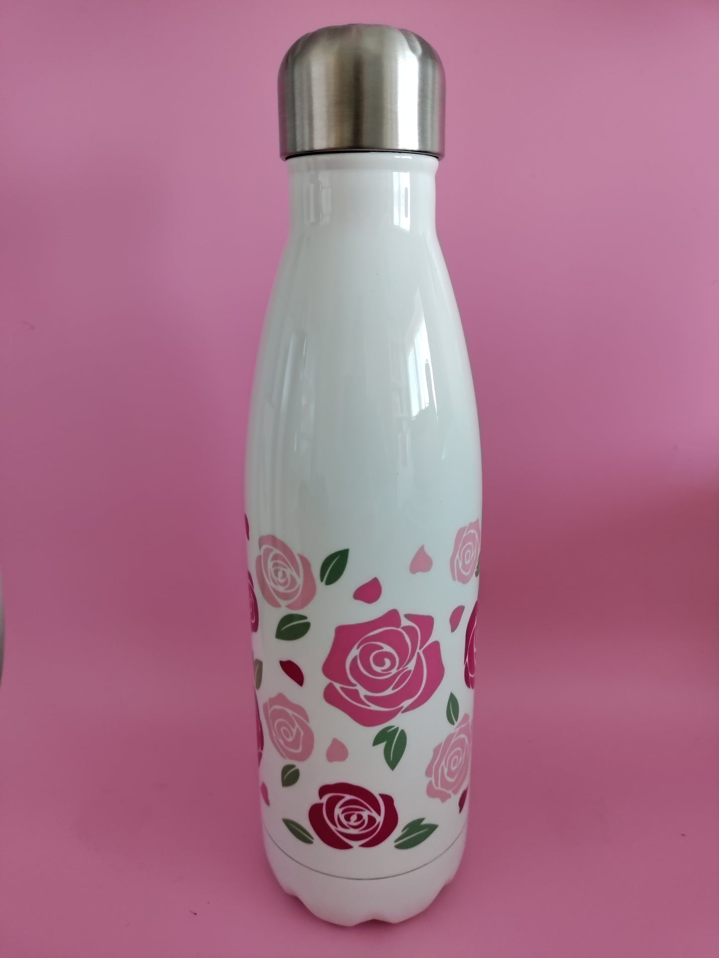 Pink Rose Bowling Bottle