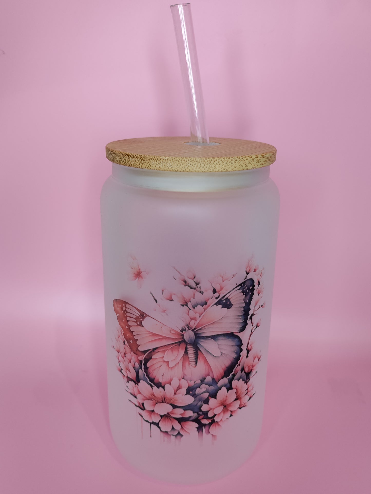 Butterfly Glass Can