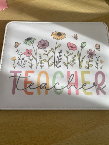 Teacher Flower Mouse Mat